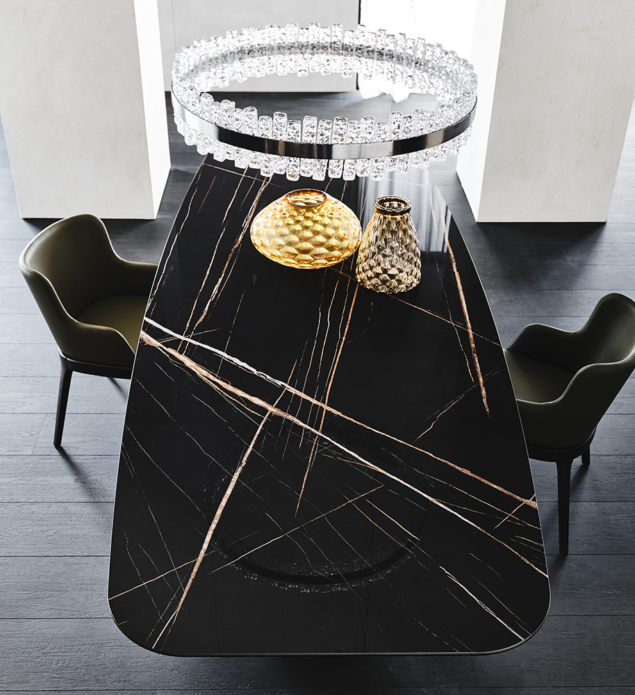 Mesa de comedor cristal rectangular Spyder Cattelan de lujo en  . Tu tienda de muebles de lujo