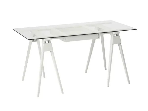 Mesa de escritorio de cristal nórdica Arco