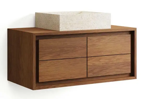 Mueble de baño rustico Kenta de 90