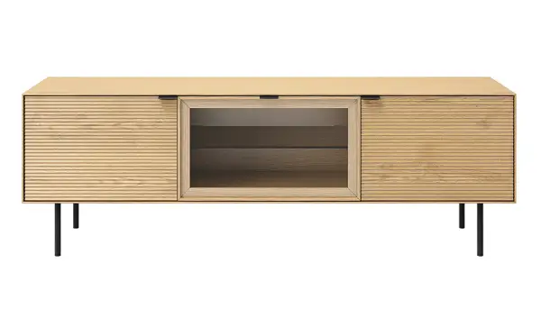 Mesa de televisión 3 puertas industrial Sarek