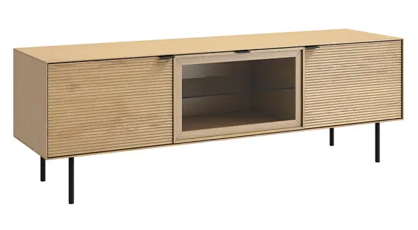 Mesa de televisión 3 puertas industrial Sarek