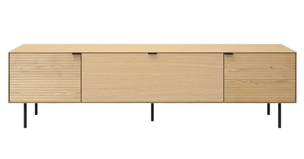 Mesa de televisión 3 puertas industrial Sarek