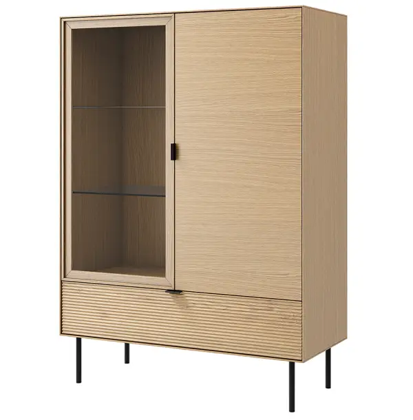 Vitrina 1 puerta de cristal industrial Sarek