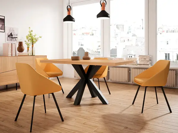 Mesa de comedor cruceta industrial Sarek