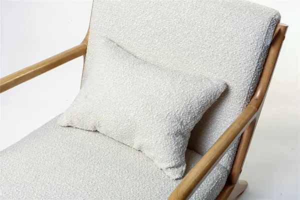 SILLON RISTO TAPIZADO ANAT BEIGE CON COJÍN