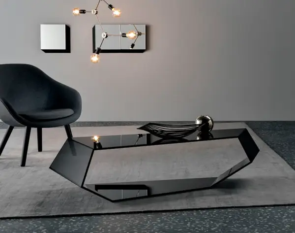 Mesa de centro cristal Dekon Tonelli