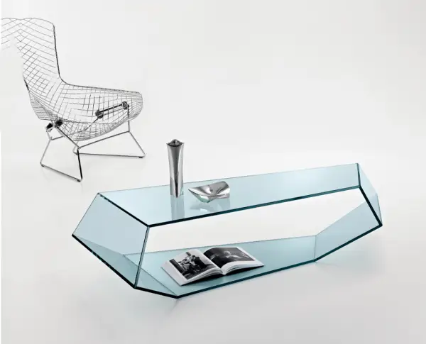 Mesa de centro cristal Dekon Tonelli