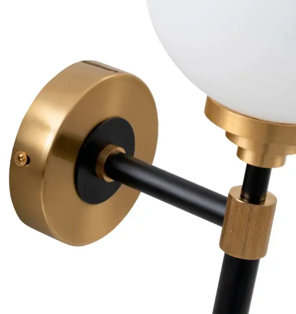 Aplique de pared oro y negro Tendin