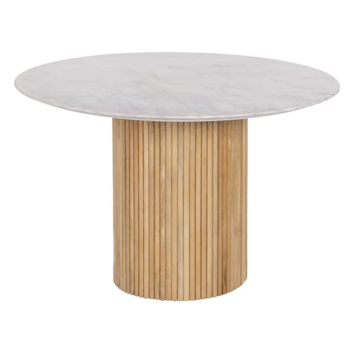 Mesa de Comedor Natural Redonda Blanca