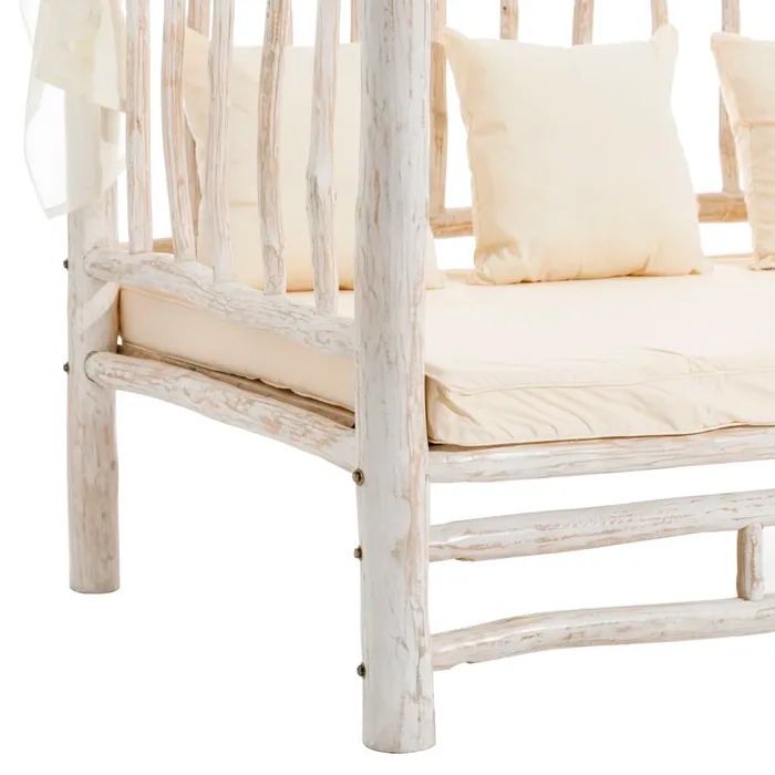 Cama blanca decapé Akar
