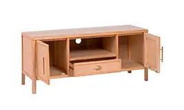 Mueble de tv natural de madera  en dm Saphira