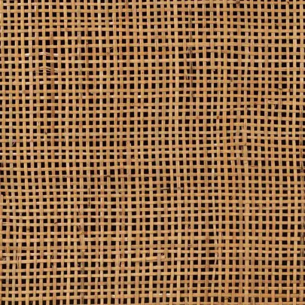 Aparador natural de madera y ratán