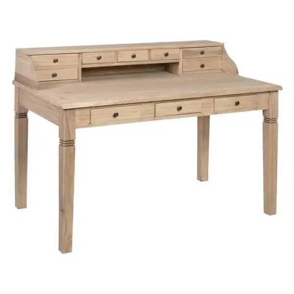 Escritorio de madera natural de mindi One