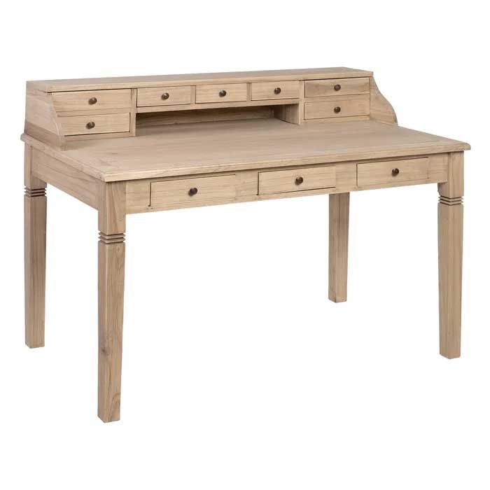 Escritorio de madera natural de mindi One