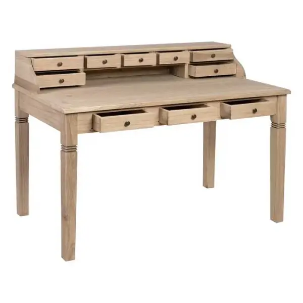 Escritorio de madera natural de mindi One