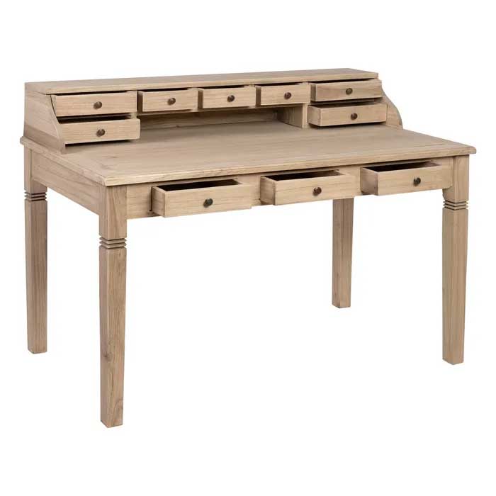 Escritorio de madera natural de mindi One