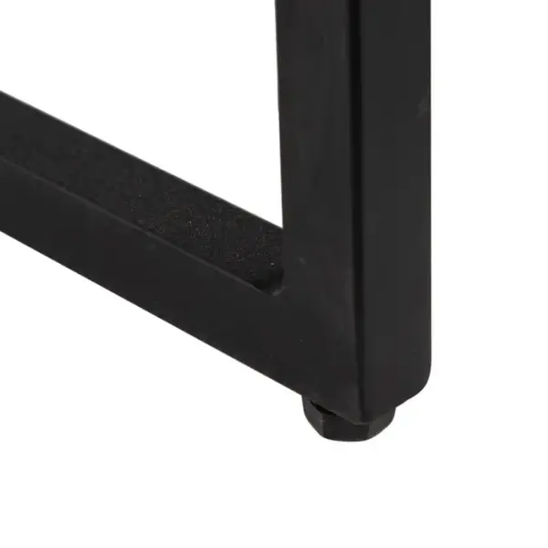 Escritorio de madera de mango natural con patas de metal negro Deux