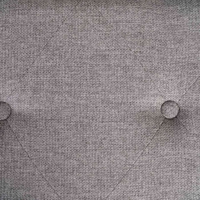 Mesita de noche baúl tapizado color gris Verden