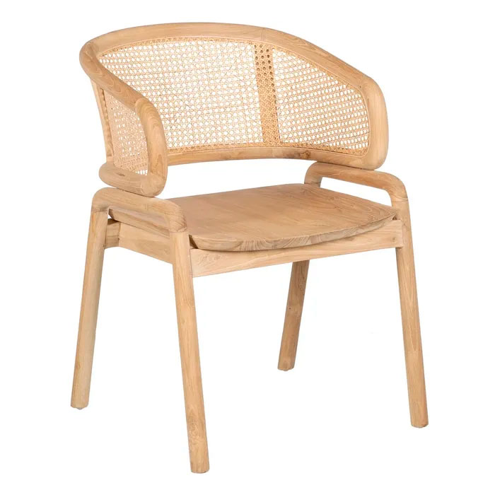 Silla natural madera de teca