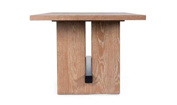 Mesa de comedor de madera de roble marrón Monroe