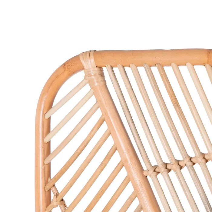 Biombo de madera natural y ratán fleetwood