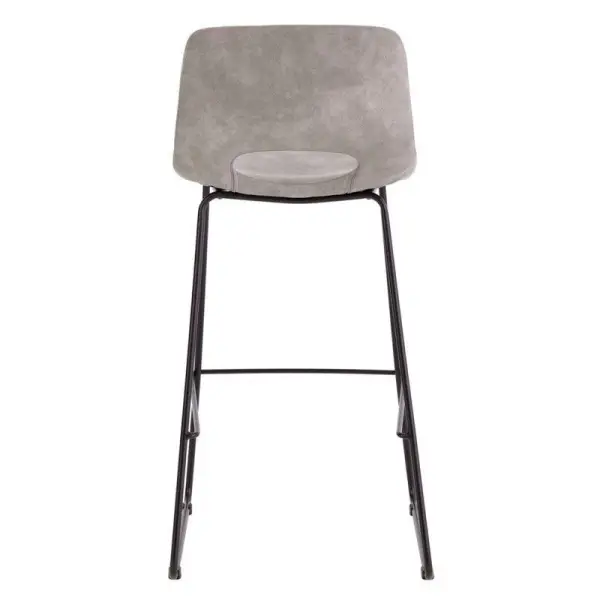 Taburete tapizado gris claro Rowan