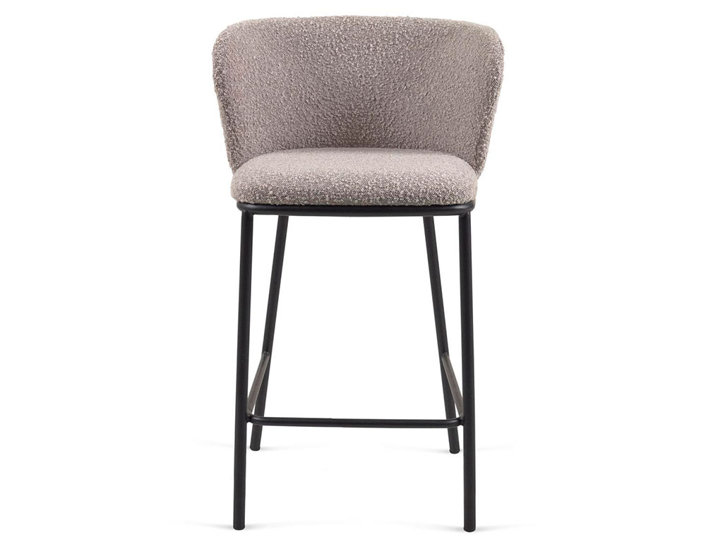Taburete para barra de cocina borreguito gris claro Ciselia