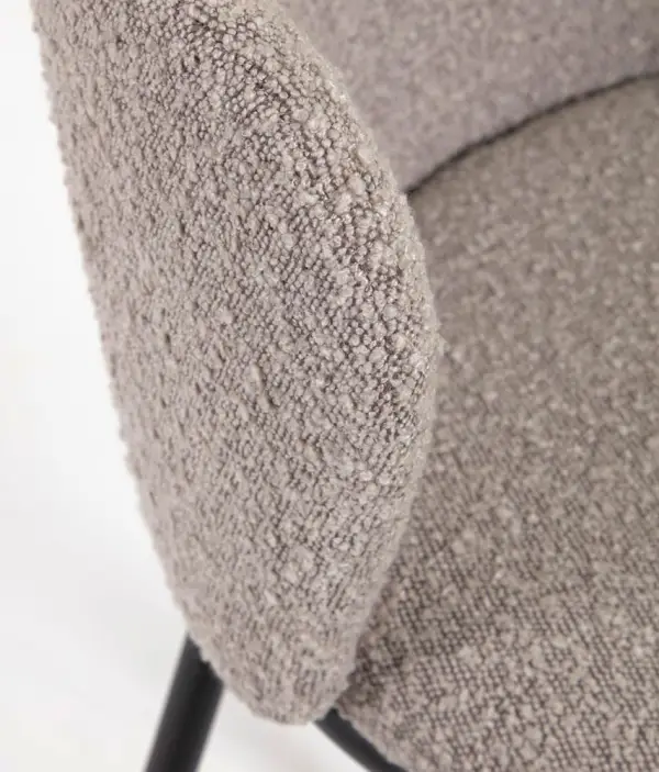 Taburete para barra de cocina borreguito gris claro Ciselia