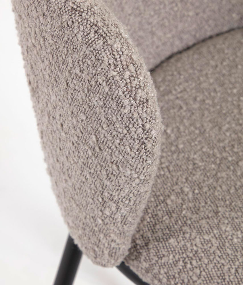 Taburete para barra de cocina borreguito gris claro Ciselia
