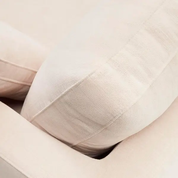 Sofá con chaise longue izquierda tapizado beige Gala