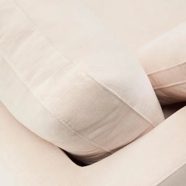 Sofá con chaise longue derecha tapizado beige Gala