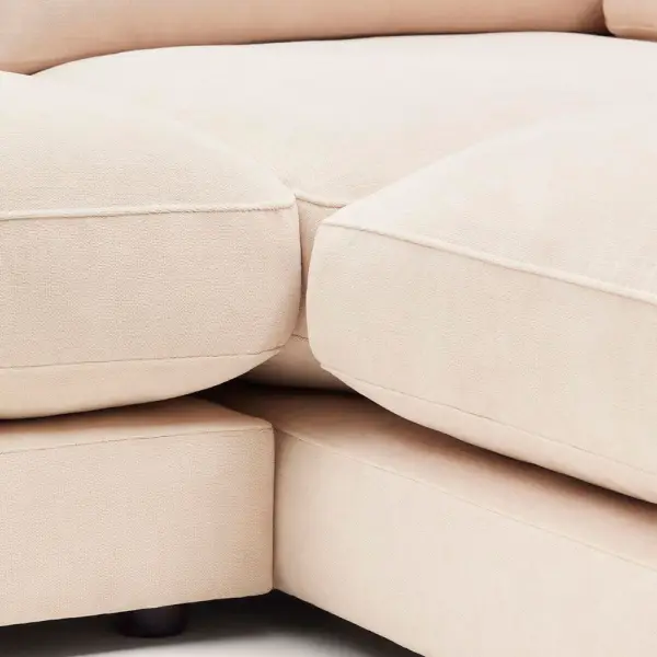 Sofá con chaise longue derecha tapizado beige Gala