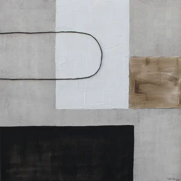 Cuadro abstracto de 140x140 Casual