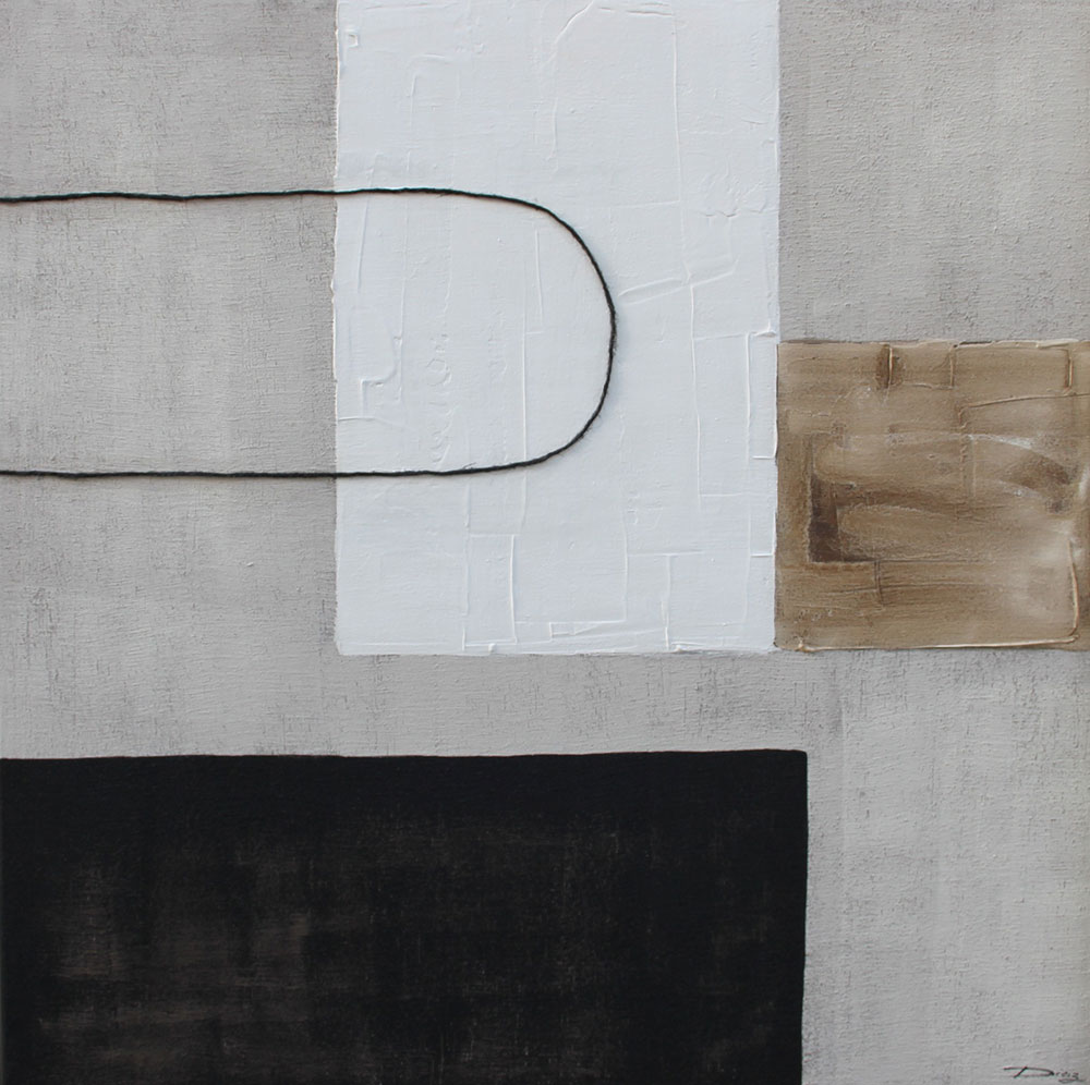 Cuadro abstracto de 140x140 Casual