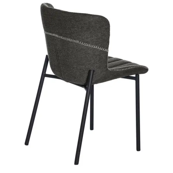 Silla industrial gris oscuro Mayka