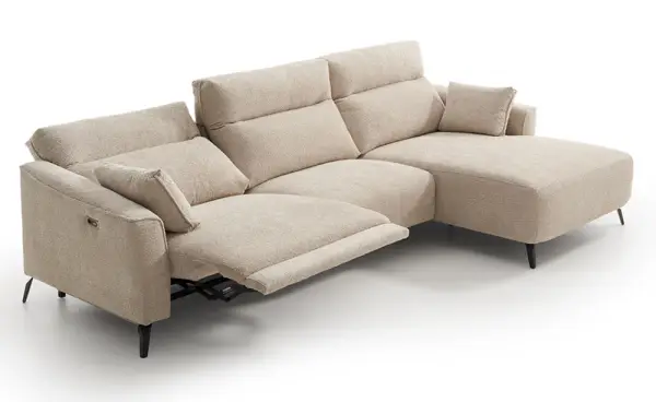 Sofá con chaise longue motorizado Murle