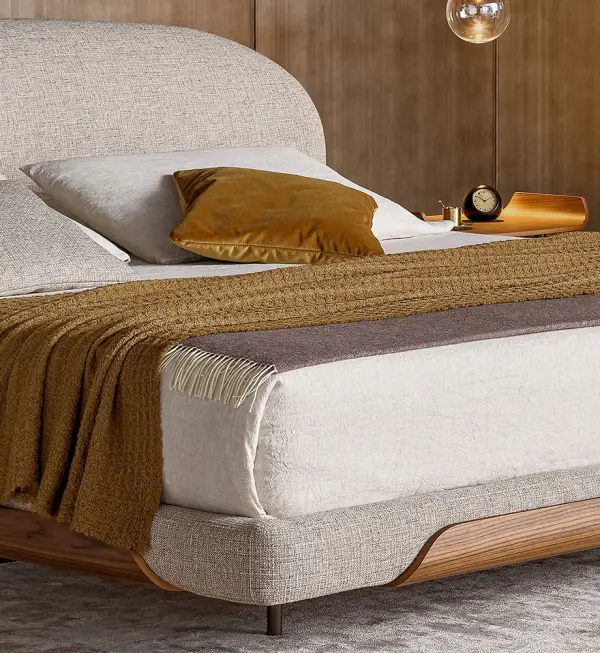Cama tapizada de diseño Olos Bonaldo