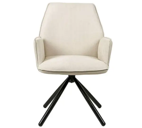Silla giratoria beige Carlyn