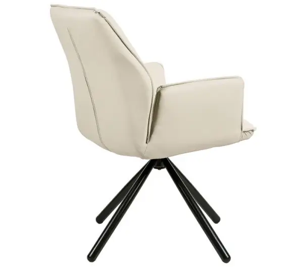 Silla giratoria beige Carlyn