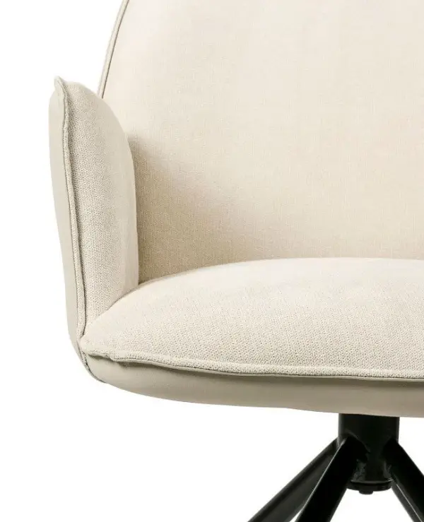Silla giratoria beige Carlyn