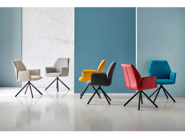 Silla giratoria mostaza Carlyn