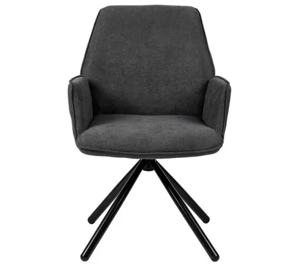 Silla giratoria gris oscuro Carlyn