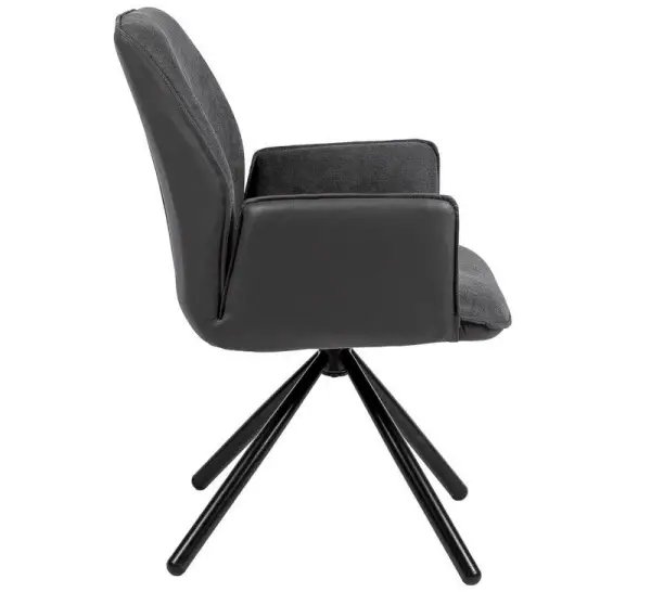 Silla giratoria gris oscuro Carlyn