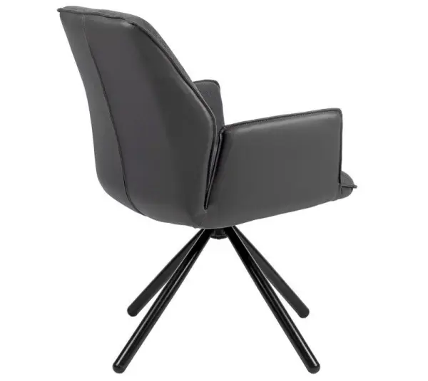 Silla giratoria gris oscuro Carlyn