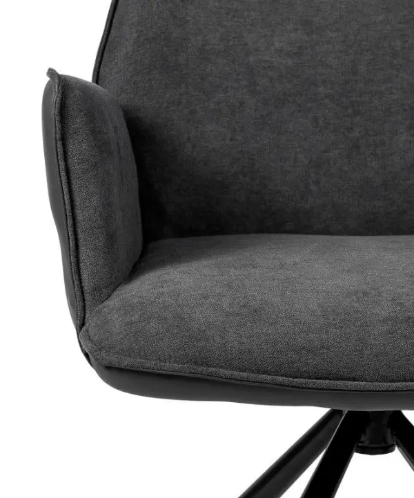 Silla giratoria gris oscuro Carlyn