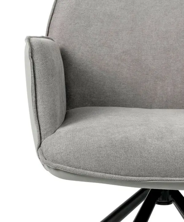 Silla giratoria gris claro Carlyn