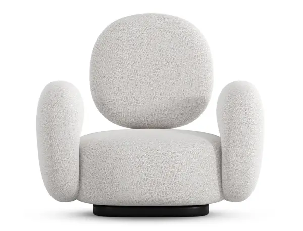 Butaca tapizada pie de metal Gina by Casantini Milano