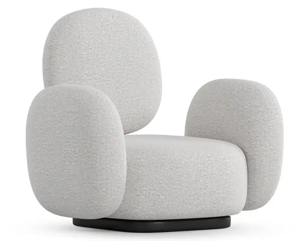 Butaca tapizada pie de metal Gina by Casantini Milano