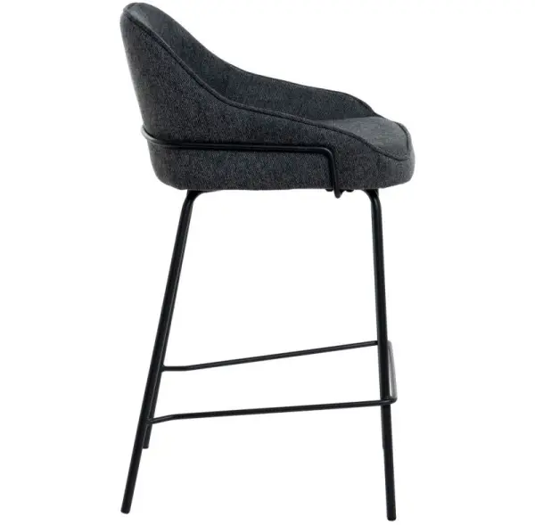 Taburete para barra de cocina gris oscuro Arny