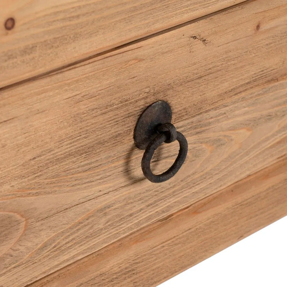 Consola 6 cajones natural madera de olmo